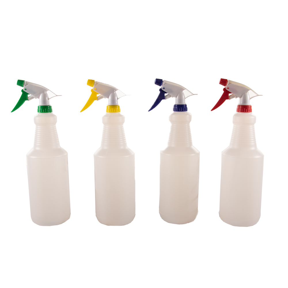 32-Ounce Assorted Plastic Spray Bottles (4-Pack) from GME Supply